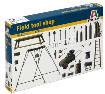 ITA0419 - Workshop with model accessories to assemble and paint Scale: 1/35