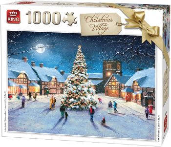 KING5610 - Puzzle 1000 Pieces The Christmas Village