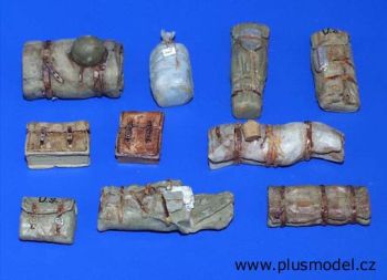 PLS042 - Model reduced of us rucksacks and bags 10 pieces not paint for diorama