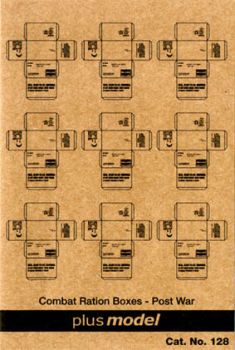 PLS128 - Model reduced of 9 combat ration boxes US army not build dimensions 1,3 x 0,8 x 0,8 cm