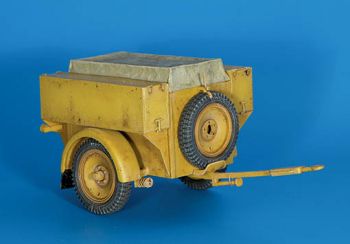 PLS257 - Kit of military german trailer SD AH 53 not paint model reduced for diorama