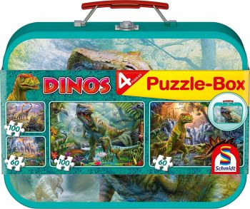 SCM56495 - 2 puzzles of 60 pieces and 2 puzzles of 100 pieces - DINOSAURES