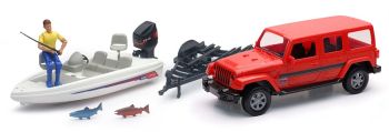 NEW37186 - JEEP with trailer and boat