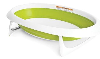 TB612 - Foldable 2-position bathtub from 0 to 18 months Green - 46.4x83.8x16.5 cm