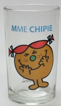 TRP3764 - Set of 6 Mrs chipie glasses - 6 x 10,5 x 6 cm